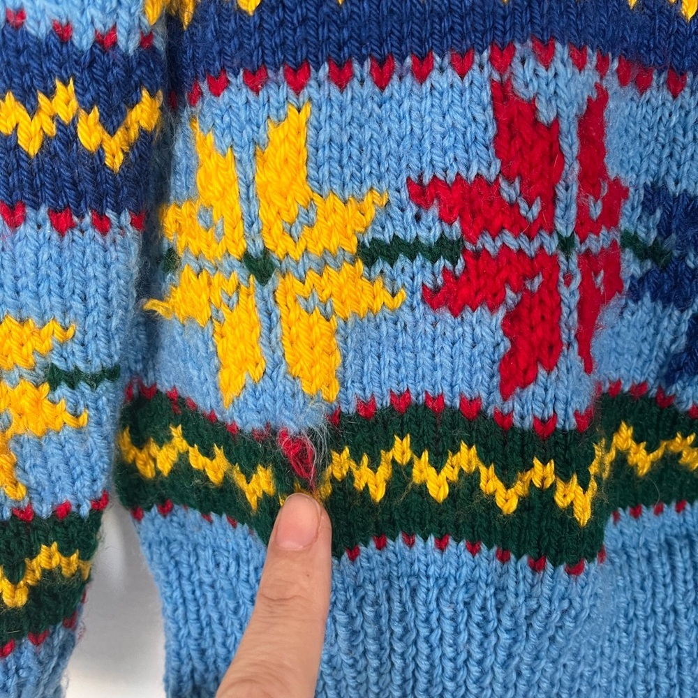 Vinty handmade Colorful Patterned kids  snowflake Knit Sweater - Picture 6 of 7